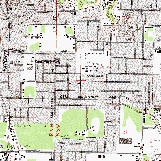 Topographic Map of Pentecostal Church of God, MS