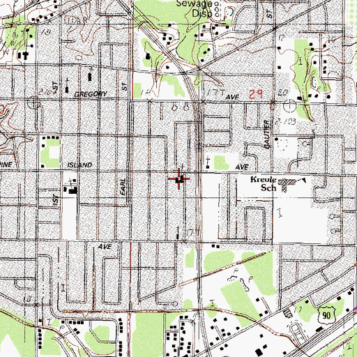 Topographic Map of Pineview Church, MS