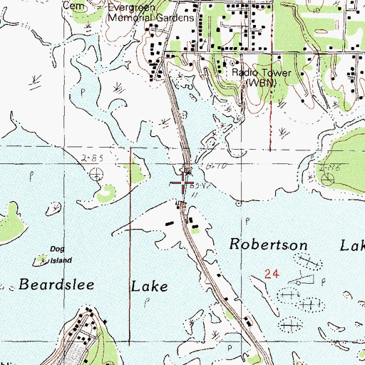 Topographic Map of Randall Ferry (historical), MS