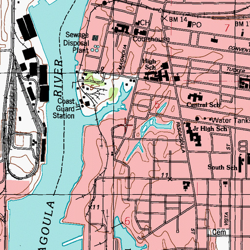 Topographic Map of Riverside Baptist Church, MS