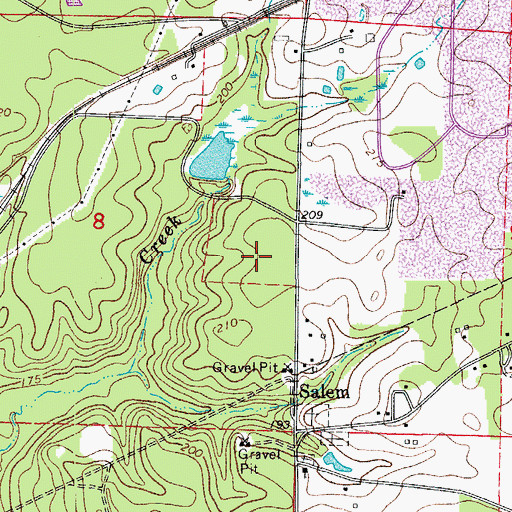 Topographic Map of Township of Cleveland, AR