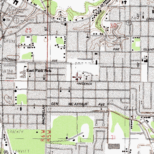 Topographic Map of Shiloh Baptist Church, MS