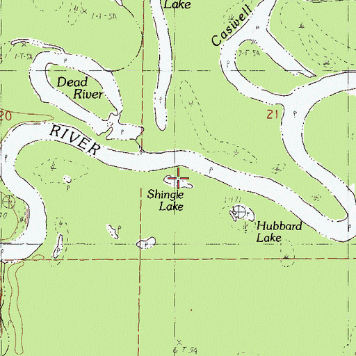 Topographic Map of Shingle Lake, MS