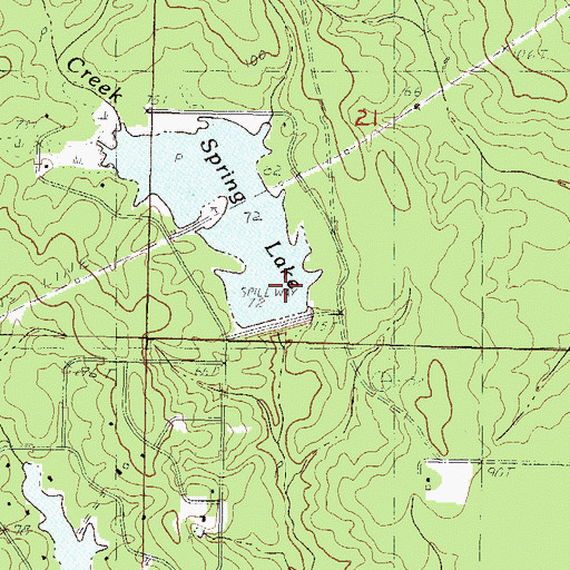 Topographic Map of Spring Lake, MS