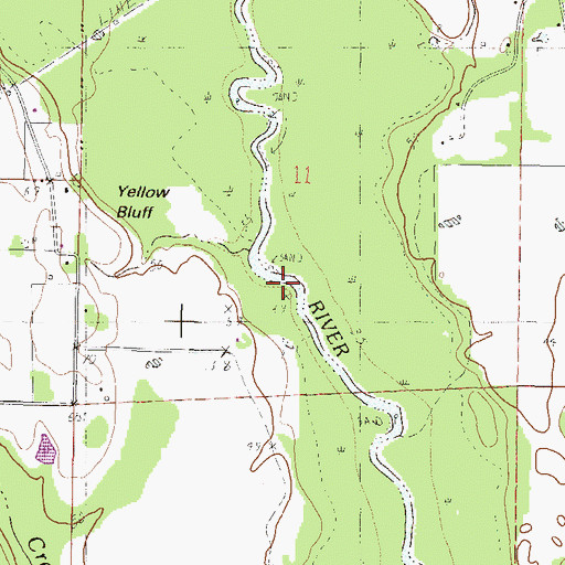 Topographic Map of Tanners Ferry (historical), MS