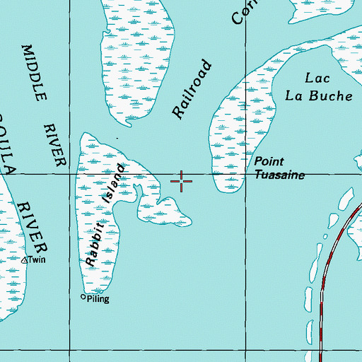 Topographic Map of The Gap, MS