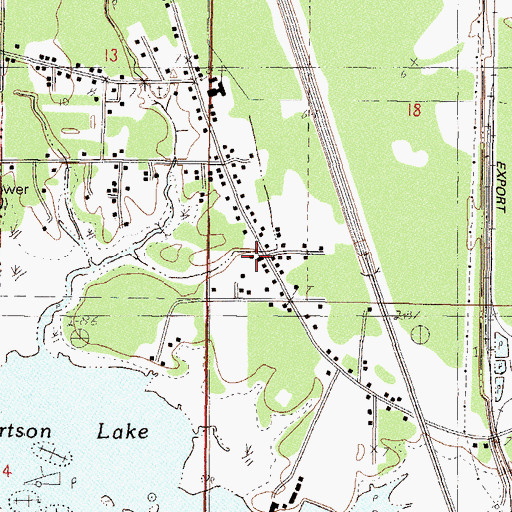 Topographic Map of Trinity Bible Church, MS