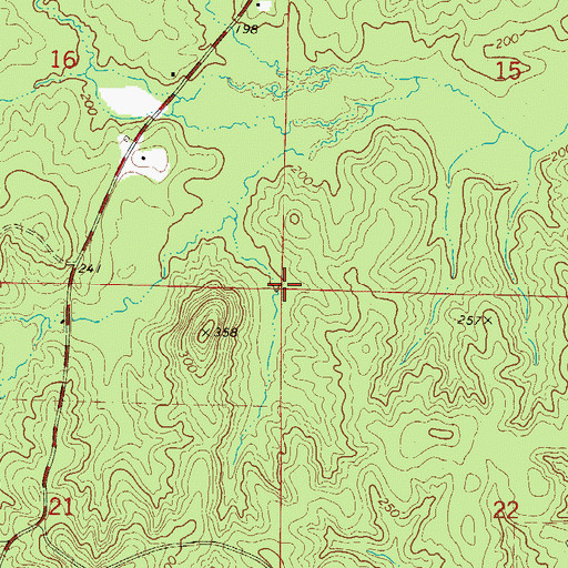 Topographic Map of Township of Liberty, AR