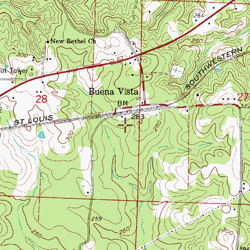 Topographic Map of Township of Marion, AR
