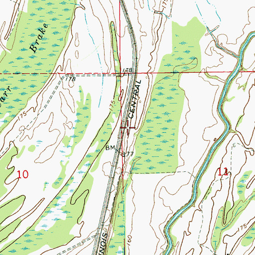 Topographic Map of Cammack School (historical), MS