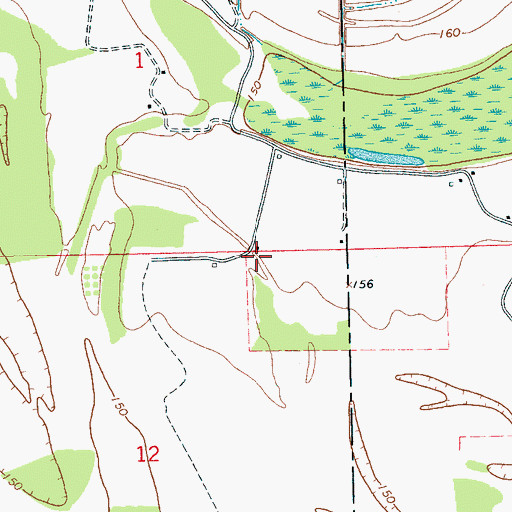 Topographic Map of Carson Slough, MS