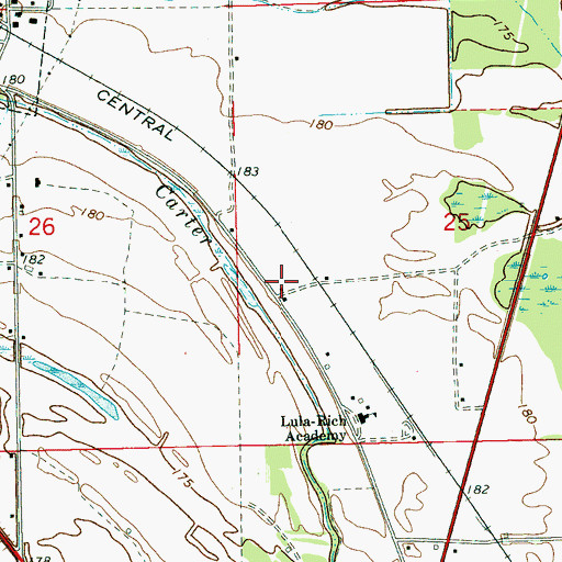 Topographic Map of Carter, MS