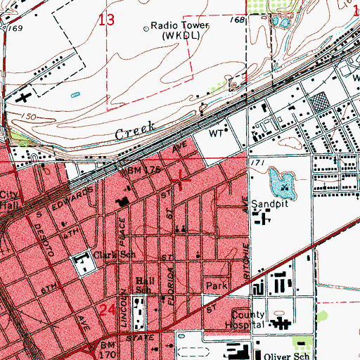Topographic Map of Church of the Lord Jesus Christ of the Apostolic Faith, MS