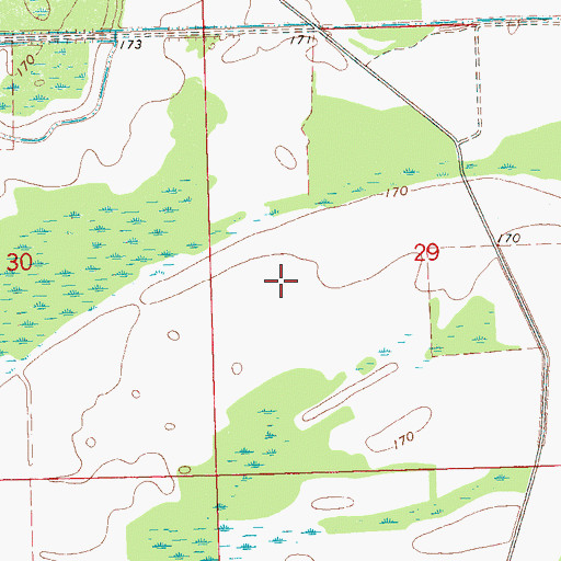 Topographic Map of Cleary (historical), MS