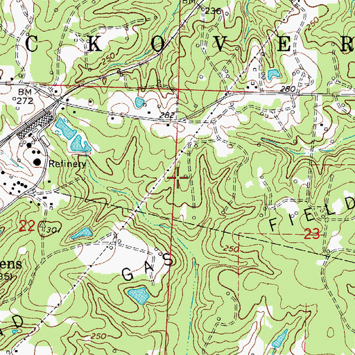 Topographic Map of Township of Smackover, AR