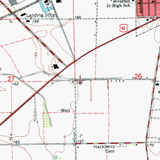 Topographic Map of Cypress Lake (historical), MS