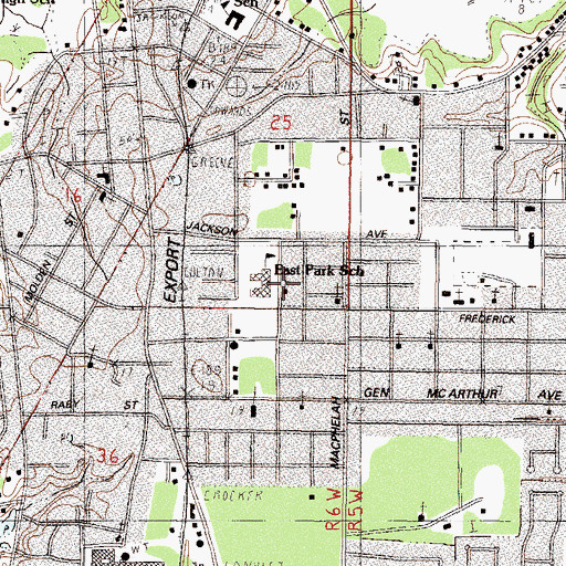 Topographic Map of Olivet Baptist Church, MS