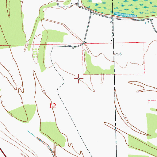 Topographic Map of Cypress Pond (historical), MS