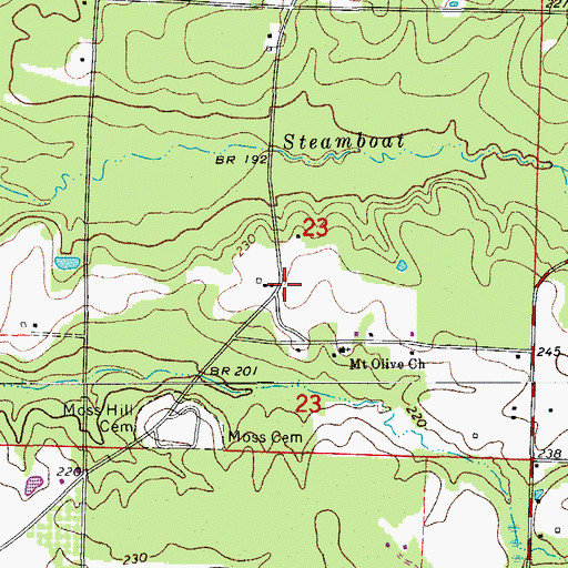 Topographic Map of Township of Union, AR