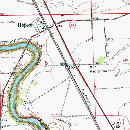 Topographic Map of Durham, MS