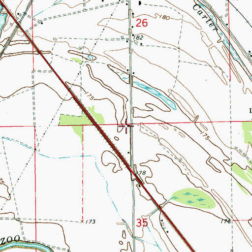 Topographic Map of Eleanor (historical), MS
