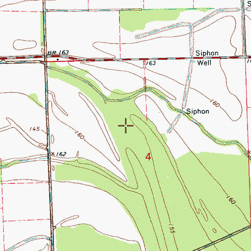 Topographic Map of Government Brake, MS