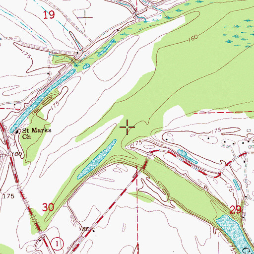 Topographic Map of Gunhouse Chute, MS