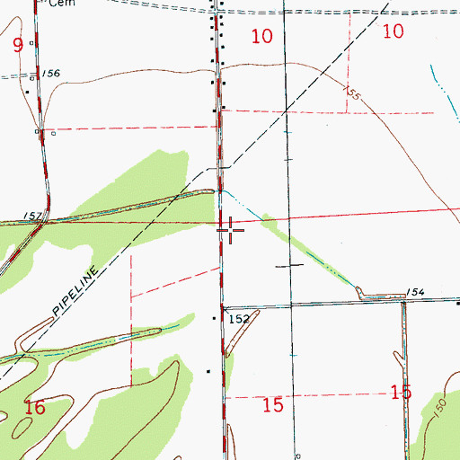 Topographic Map of Hilliard School (historical), MS