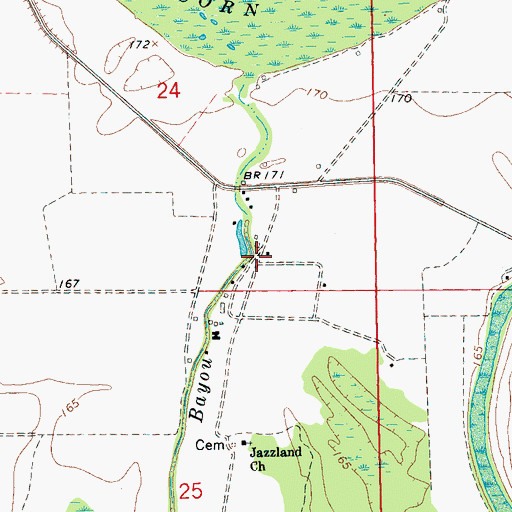 Topographic Map of Hopewell Church (historical), MS
