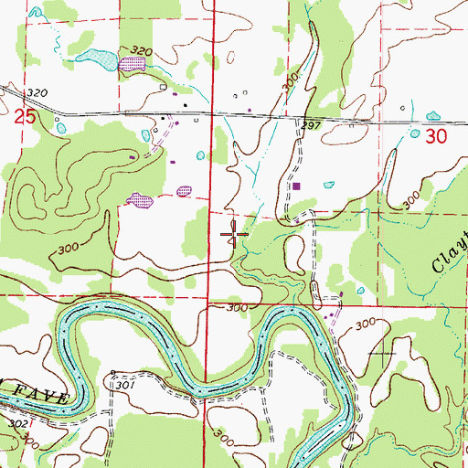 Topographic Map of Township of Aplin, AR