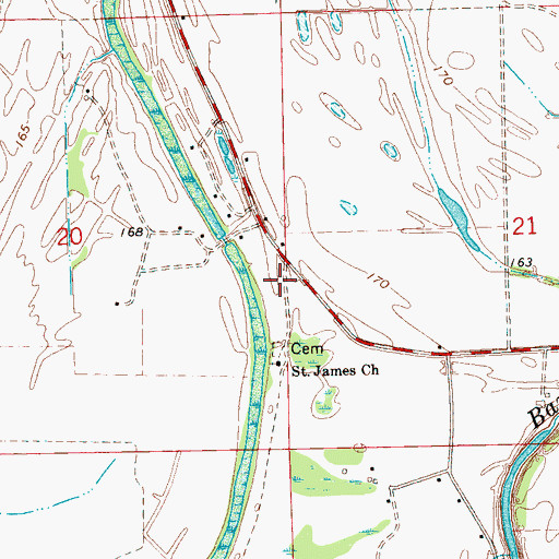 Topographic Map of Iris (historical), MS