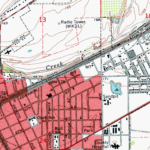 Topographic Map of Kings Temple Missionary Baptist Church, MS