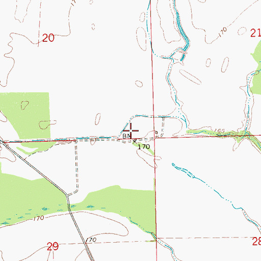 Topographic Map of Mackin Chapel (historical), MS
