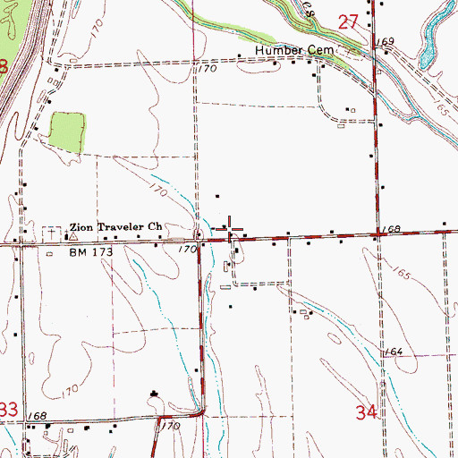Topographic Map of McCloud School (historical), MS
