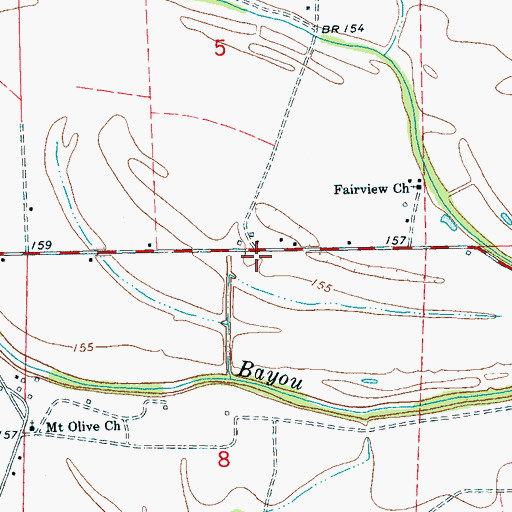 Topographic Map of Marby Chapel (historical), MS