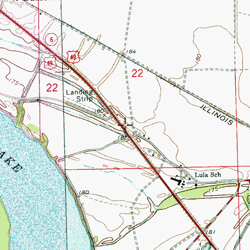 Topographic Map of Mascot (historical), MS