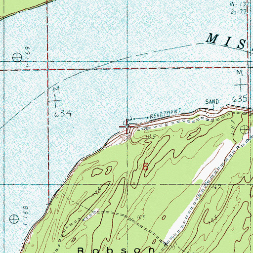 Topographic Map of Mittletons Landing (historical), MS