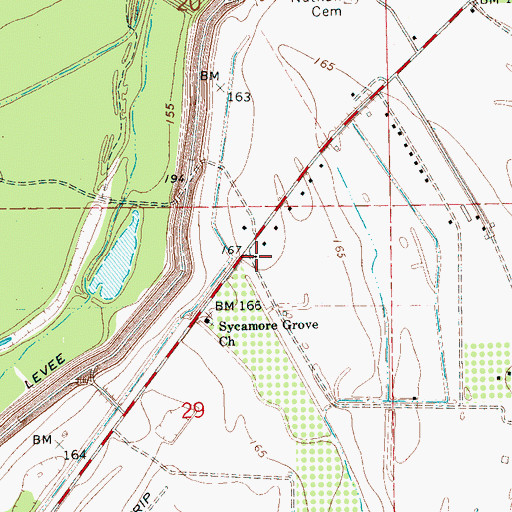 Topographic Map of Mound Church (historical), MS