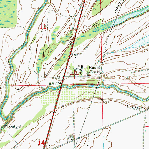 Topographic Map of Mount Zion Church (historical), MS