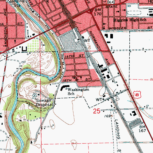 Topographic Map of New Bethel Baptist Church, MS