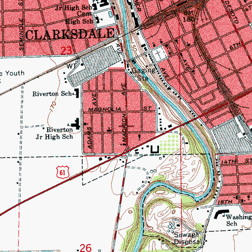 Topographic Map of New Hope Baptist Church, MS