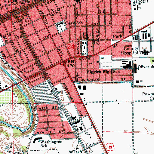 Topographic Map of New Morning Star Baptist Church, MS