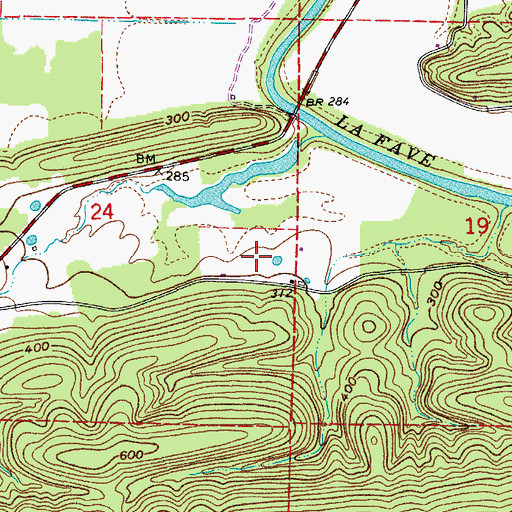 Topographic Map of Township of Kenney, AR