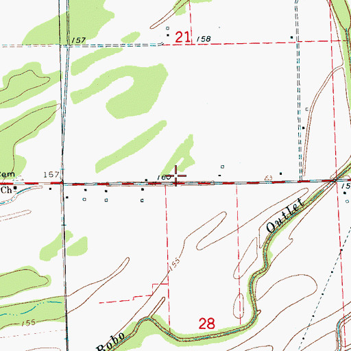 Topographic Map of Sentry Mount Church (historical), MS