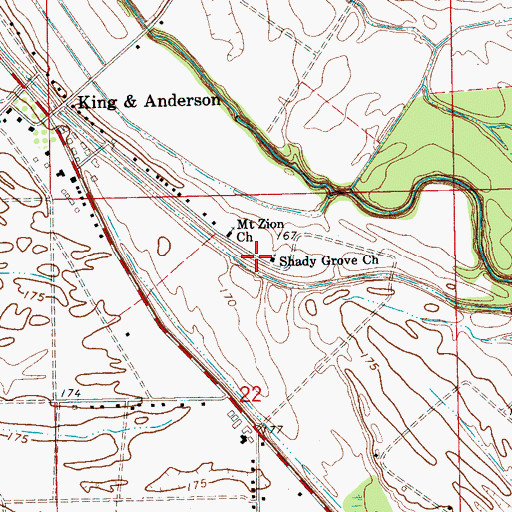 Topographic Map of Sheriff Ridge School (historical), MS