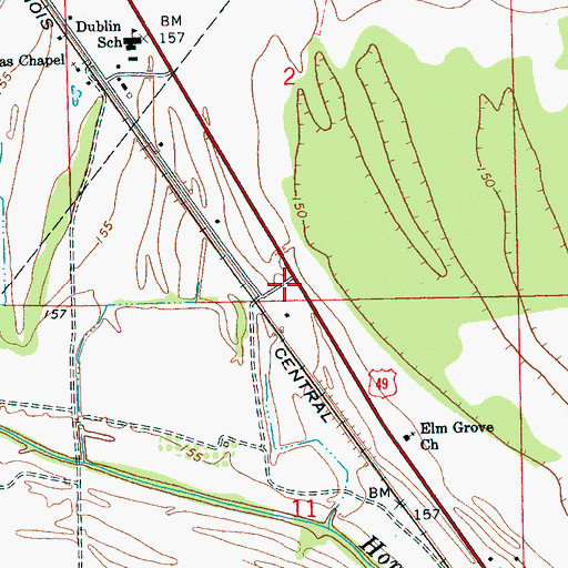 Topographic Map of Stillons (historical), MS