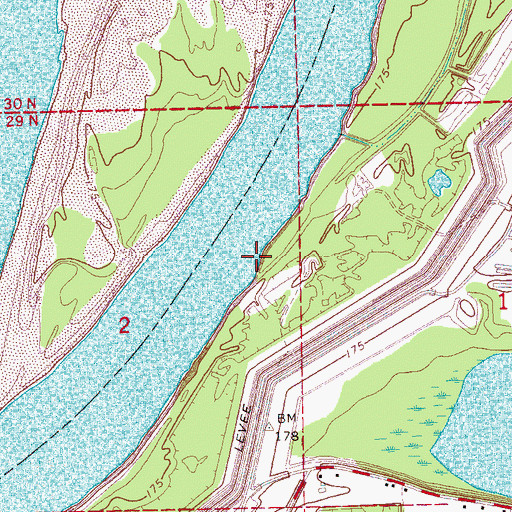 Topographic Map of Stokes Landing, MS