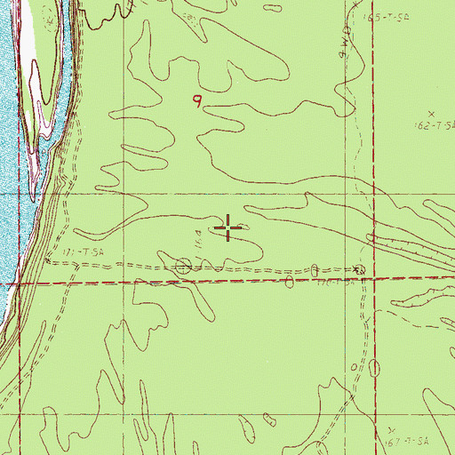 Topographic Map of Swan Lake (historical), MS