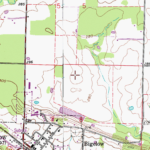 Topographic Map of Township of Perry, AR