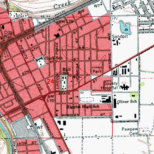 Topographic Map of Union Grove Baptist Church, MS